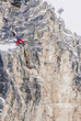 © cegli - Off-piste skiers are practicing rock climbing.