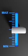 Poster - Level selector on a black control panel - 3D rendering