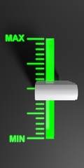 Poster - Level selector on a black control panel - 3D rendering