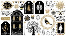 Christmas Icons, Tags, Patches, Stickers, Labels