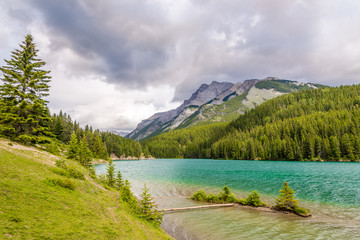 Wall Mural - Nature around Lake of Two Jack in Canadian Roky Mountain near Banff