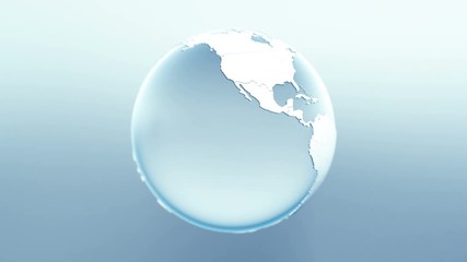 Poster - Glass Earth Globe Spinning. Seamless loop 4K 