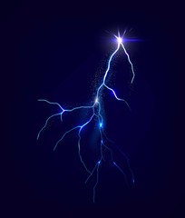 Blue vector lightning.