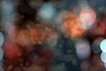 Wall Mural - Blurry background image of defocused colorful lights at night