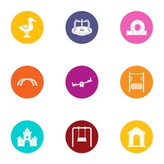 Poster - Repair site icons set. Flat set of 9 repair site vector icons for web isolated on white background