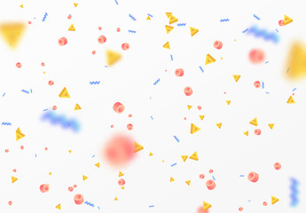 Poster - Abstract pattern geometric elements on a white background.