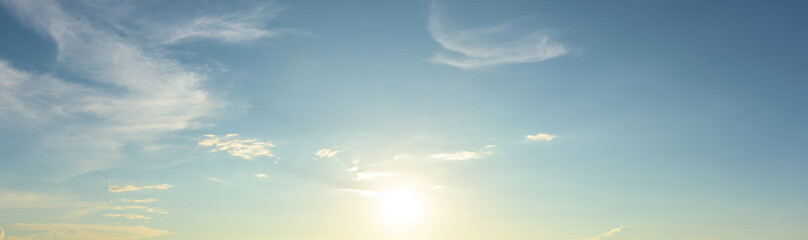 Wall Mural - panoramic view sunset sky background