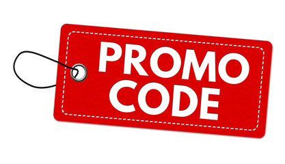 Promo code label or price tag