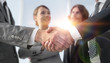 © ASDF - welcome and handshake business people