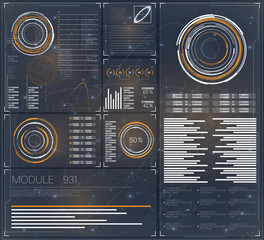 Aufkleber - Banner. Technology connection concept. Futuristic graphic user interface. Computer icon set. Ui icon.