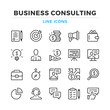 © Jane Kelly - Business consulting line icons set. Modern outline elements, graphic design concepts, simple symbols collection. Vector line icons