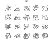 Ticket Well-crafted Pixel Perfect Vector Thin Line Icons 30 2x Grid For Web Graphics And Apps. Simple Minimal Pictogram