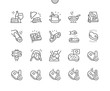 © palau83 - Steak Well-crafted Pixel Perfect Vector Thin Line Icons 30 2x Grid for Web Graphics and Apps. Simple Minimal Pictogram