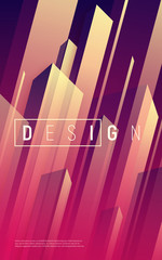 Wall Mural - vector abstract dynamic geometric background, cover, poster