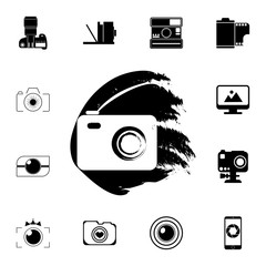 Poster - logo camera icon. Detailed set of photo camera icons. Premium quality graphic design icon. One of the collection icons for websites, web design, mobile app
