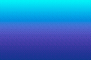 Pixel pattern background in blue, pink, purple color. Cyan 8 bit video game vector illustration. Abstract halftone texture . Retro arcade game