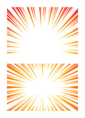 Wall Mural - Set of Sun Rays or Explosion Boom for Comic Books Radial Background Vector