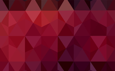 Poster - Dark Red vector gradient triangles pattern.