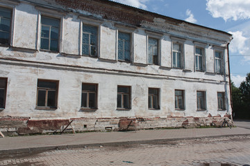 old brick house in two floors