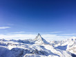Landscape and nature of Mountain Matterhorn in the morning with blue sky at Zermatt, Switzerland.