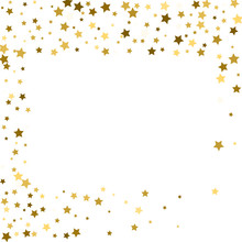 Frame Gold Stars On A White Background