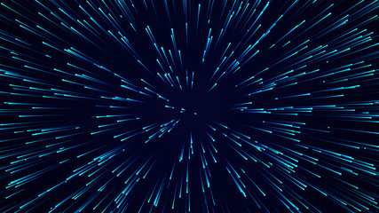 Poster - Abstract circular speed background. Starburst dynamic lines pattern. Abstract data flow background. 3D rendering.