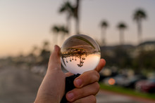 Californian Golden Hour Scene View From A Crystal Ball