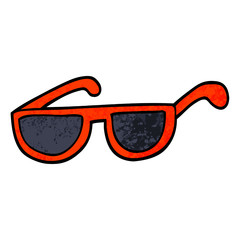 grunge textured illustration cartoon sunglasses