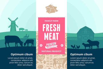 Wall Mural - Vector meat illustration