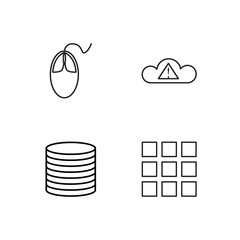 web simple outlined icons set