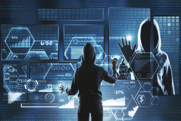 Aufkleber - Hacking and information concept