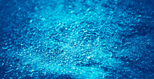 Beautiful Blue Abstract Background Of Snow Close Up