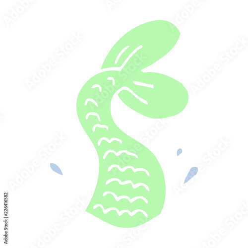 Flat Color Illustration Cartoon Mermaid Tail Buy This Stock Vector And Explore Similar Vectors At Adobe Stock Adobe Stock