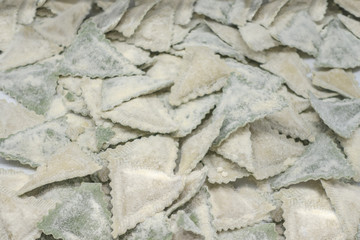 Wall Mural - fresh made wheat ravioli at the market