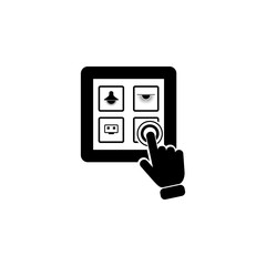 Poster - Electric Switch on touch screen icon. Element of touch screen technology icon. Premium quality graphic design icon. Signs and symbols collection icon for websites