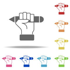 Poster - seo copywriting icon. Elements of Seo & Development in multi colored icons. Simple icon for websites, web design, mobile app, info graphics