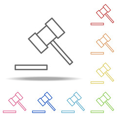 Poster - hammer icon. Elements of Finance and chart in multi colored icons. Simple icon for websites, web design, mobile app, info graphics