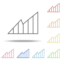 chart icon. Elements of Finance and chart in multi colored icons. Simple icon for websites, web design, mobile app, info graphics