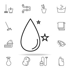 Poster - clean drop icon. Cleaning icons universal set for web and mobile
