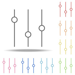 Poster - music settings icon. Elements of Web in multi colored icons. Simple icon for websites, web design, mobile app, info graphics