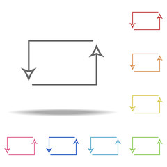 Poster - replay sign icon. Elements of Web in multi colored icons. Simple icon for websites, web design, mobile app, info graphics