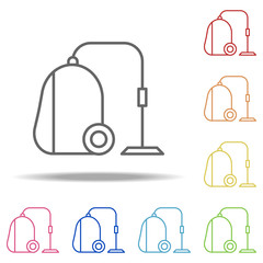 Poster - a vacuum cleaner icon. Elements of Web in multi colored icons. Simple icon for websites, web design, mobile app, info graphics