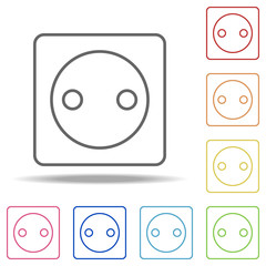 Poster - Sockets icon. Elements of Web in multi colored icons. Simple icon for websites, web design, mobile app, info graphics