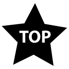 Poster - top star on white background. flat style. black star icon for your web site design, logo, app, UI. star shape sign.
