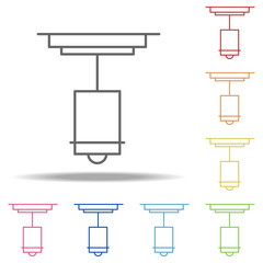 Poster - chandelier icon. Elements of Web in multi colored icons. Simple icon for websites, web design, mobile app, info graphics