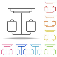 Poster - chandelier icon. Elements of Web in multi colored icons. Simple icon for websites, web design, mobile app, info graphics