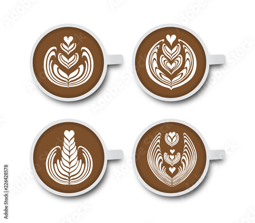 Latte art basic pattern vector Stock Vector Adobe Stock Latte art basic pattern vector Stock Vector Adobe Stock