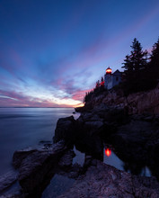 Bass Harbor Lighthouse In Maine 
