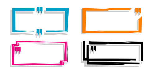Poster - modern quote box bubble talk frame vector