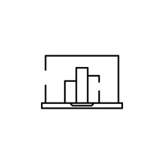 Poster - laptop, device icon. Element of business start up icon for mobile concept and web apps. Thin line laptop, device icon can be used for web and mobile